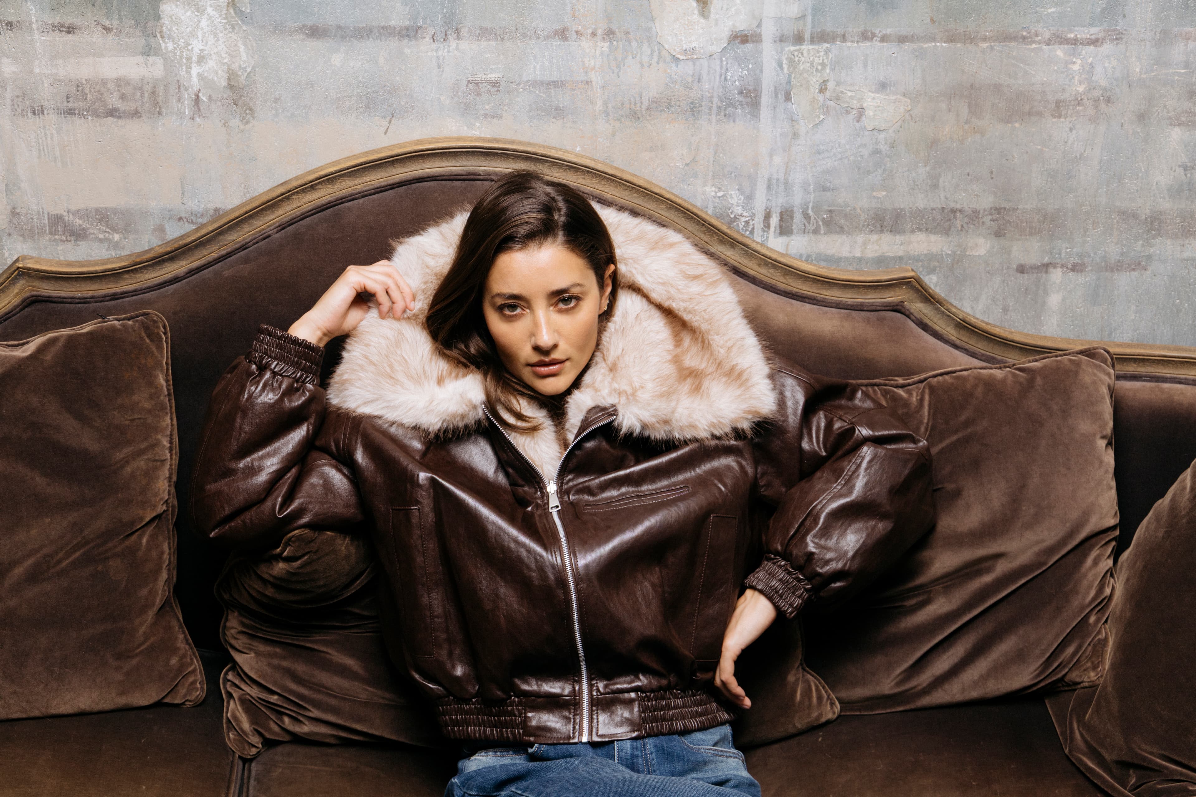 BOMBER REVERSIBILE IN PELLE E PELLICCIA