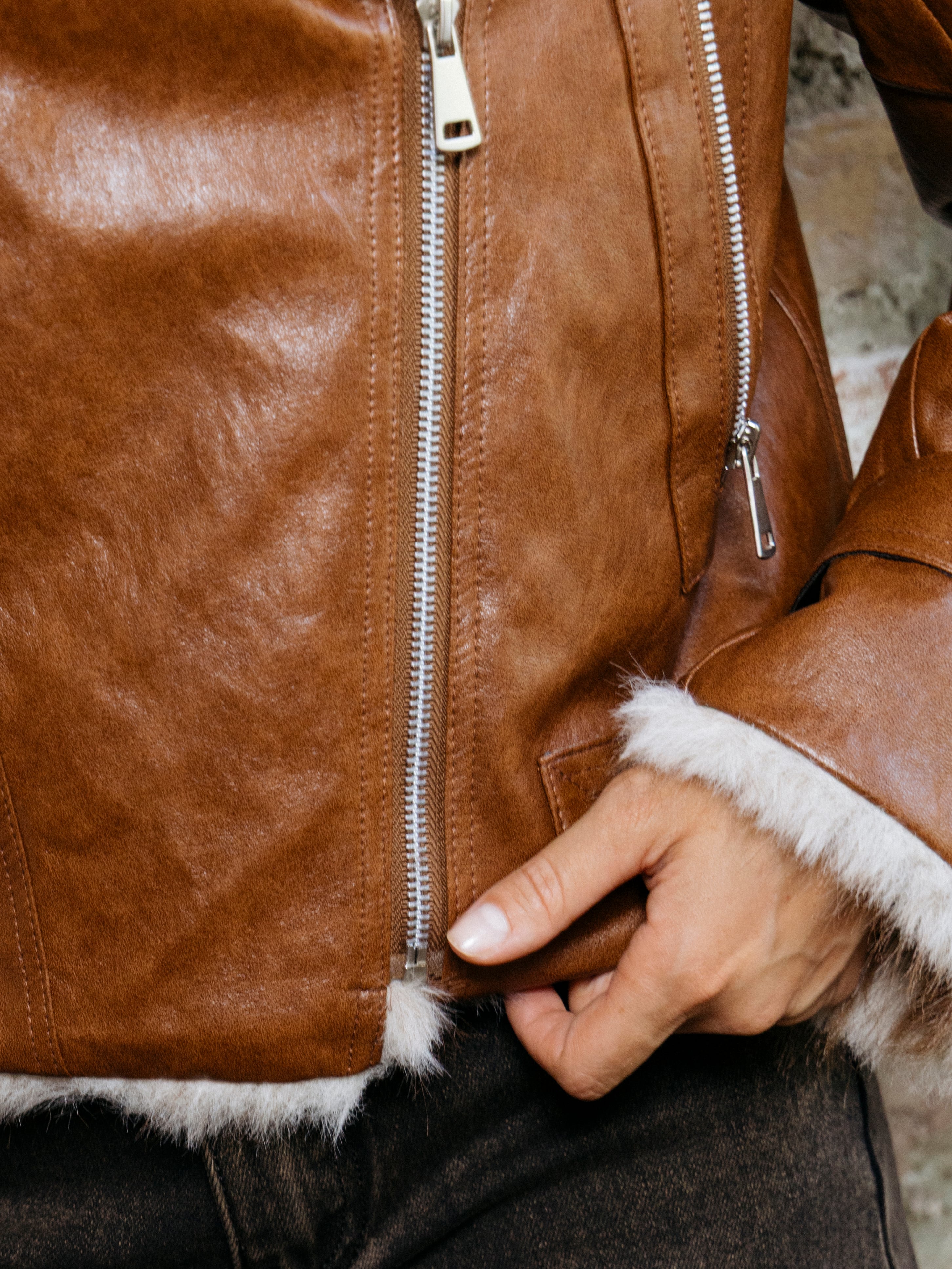 GIACCA AVIATOR IN PELLE CON INTERNO INTERAMENTE IN PELLICCIA