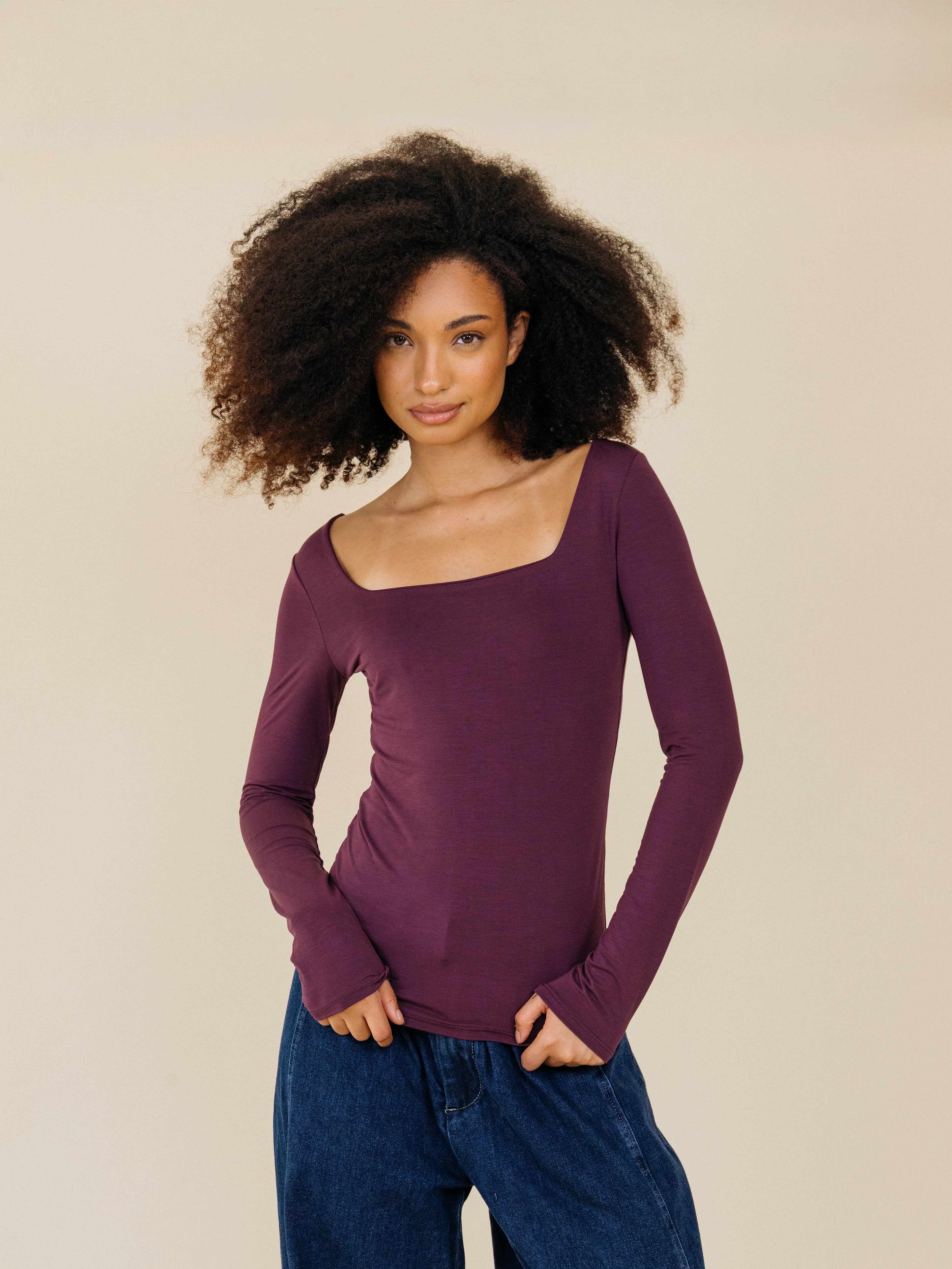 Maglie basic — 18014 — MELANZANA